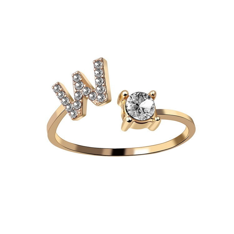 Anillo con Inicial Ajustable · Personal y Elegante