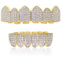 Grillz Dorados con Circonitas · Superior e Inferior