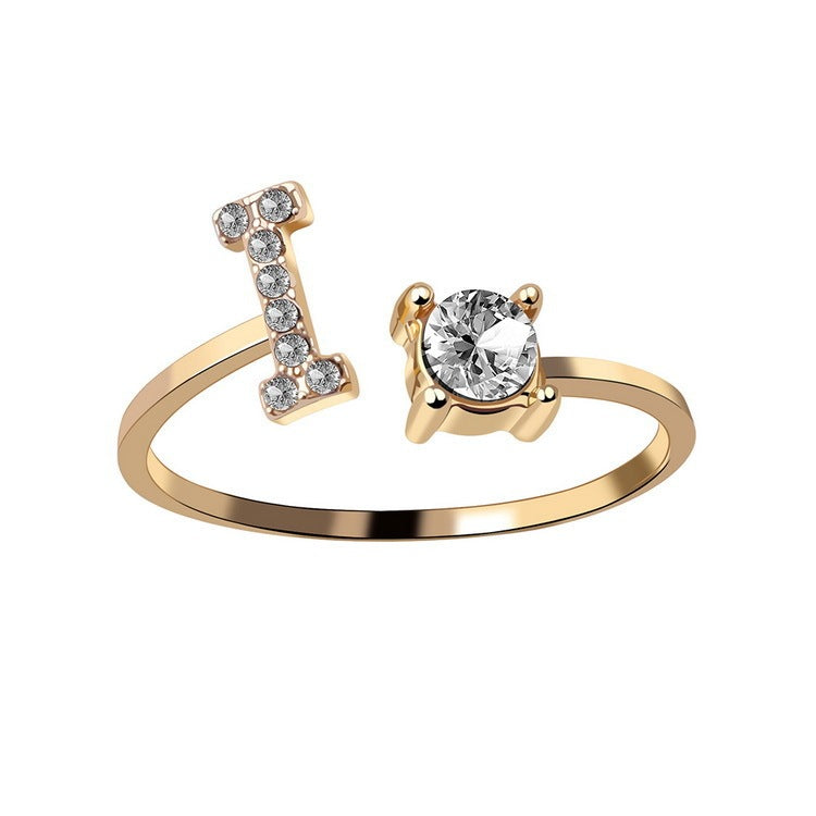Anillo con Inicial Ajustable · Personal y Elegante