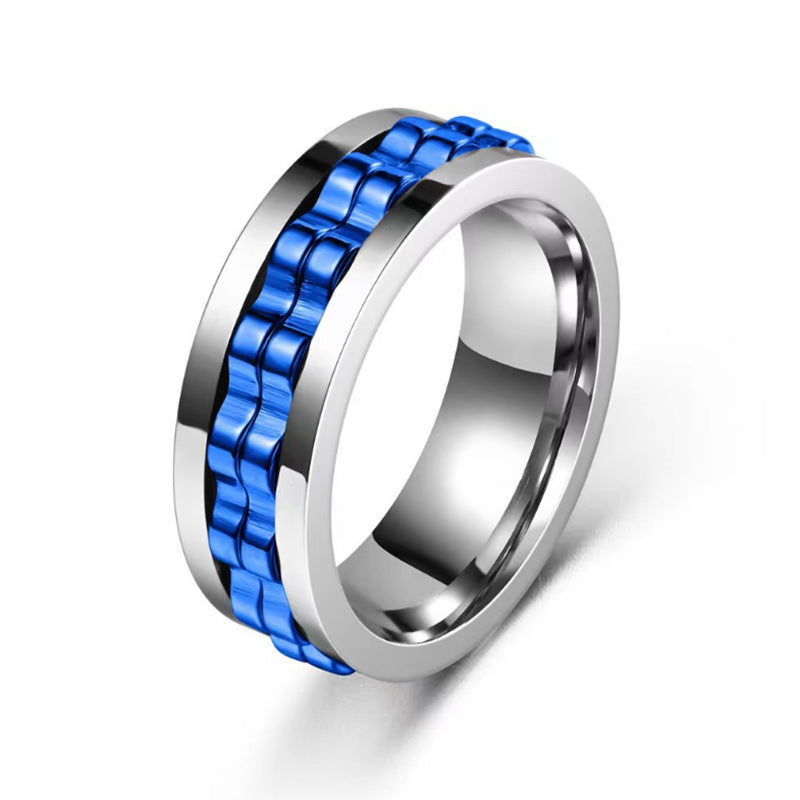 Anillo Giratorio de Titanio para Hombre · 5 Colores