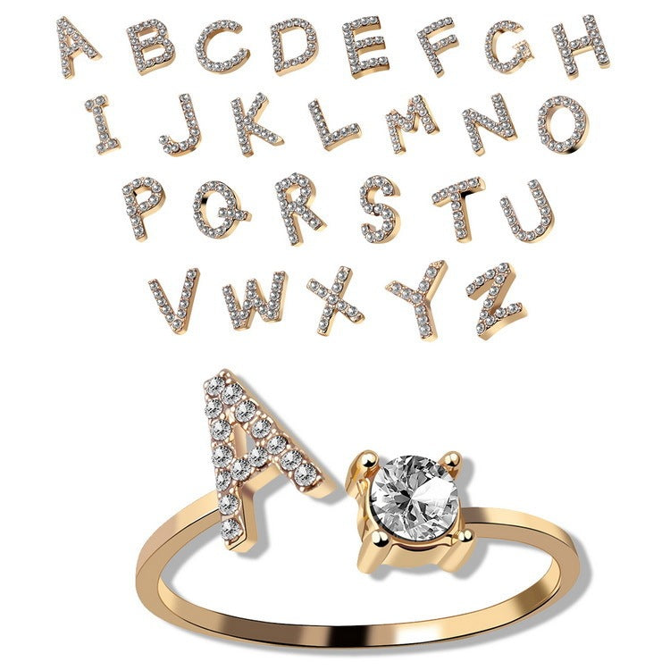 Anillo con Inicial Ajustable · Personal y Elegante