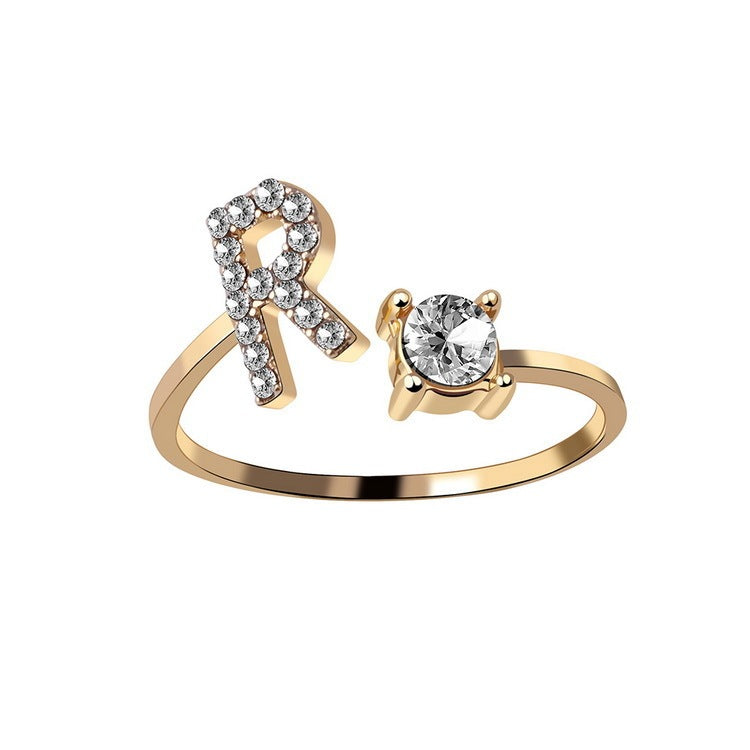 Anillo con Inicial Ajustable · Personal y Elegante
