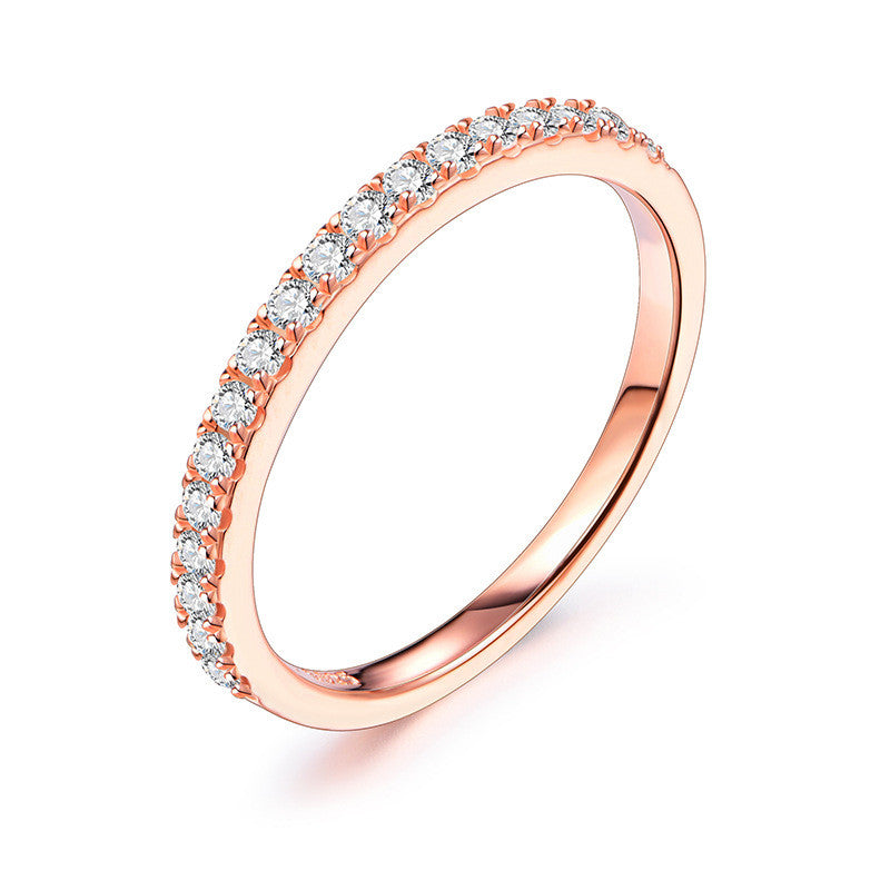 Anillo de Plata de Ley con Moissanita