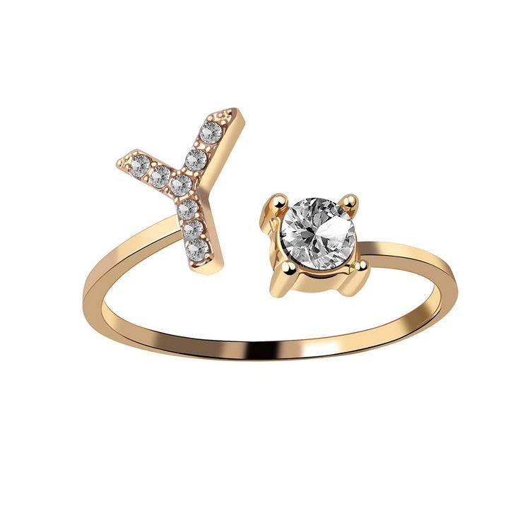 Anillo con Inicial Ajustable · Personal y Elegante