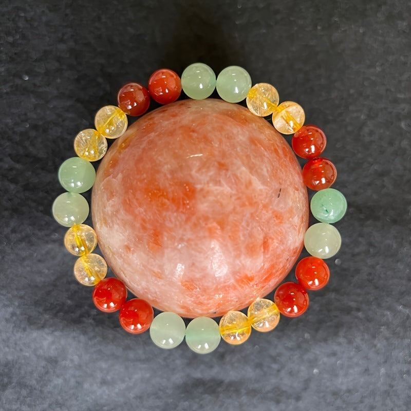 Pulsera de Cuentas de Cristal 8 mm · Multicolor
