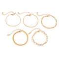 Pulsera Doble Cadena con Cruz · Dorada