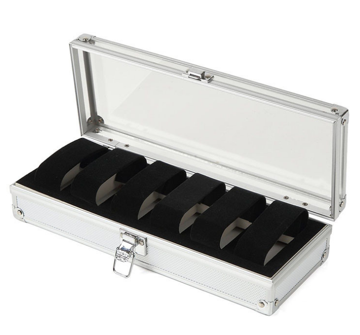 Caja de Aluminio para Relojes y Joyas · De 1 a 12 Huecos