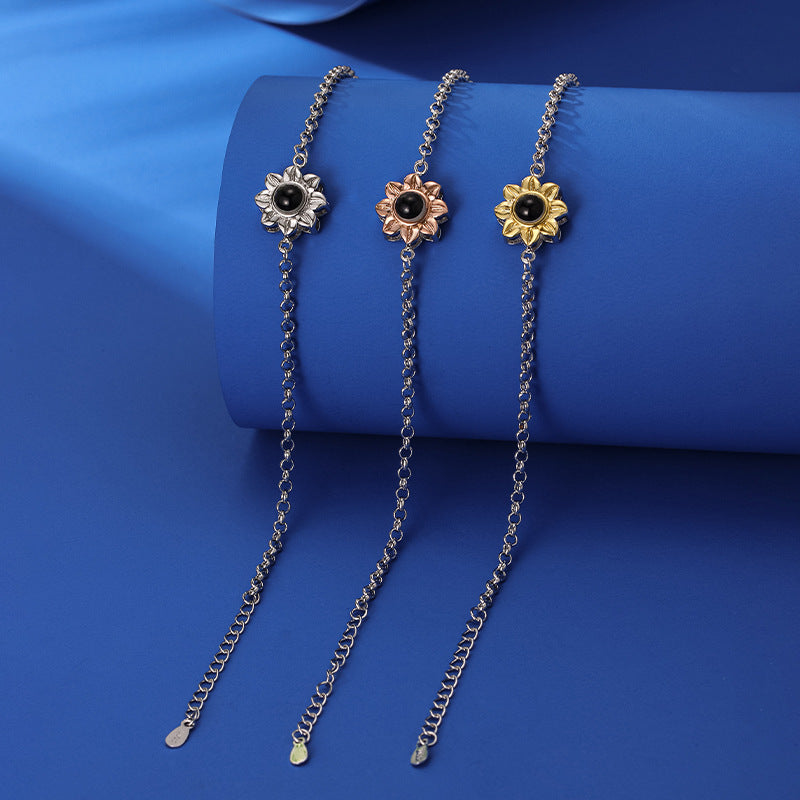 Pulsera Girasol "Te Quiero" en 100 Idiomas