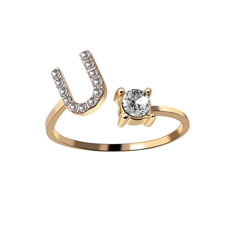Anillo con Inicial Ajustable · Personal y Elegante