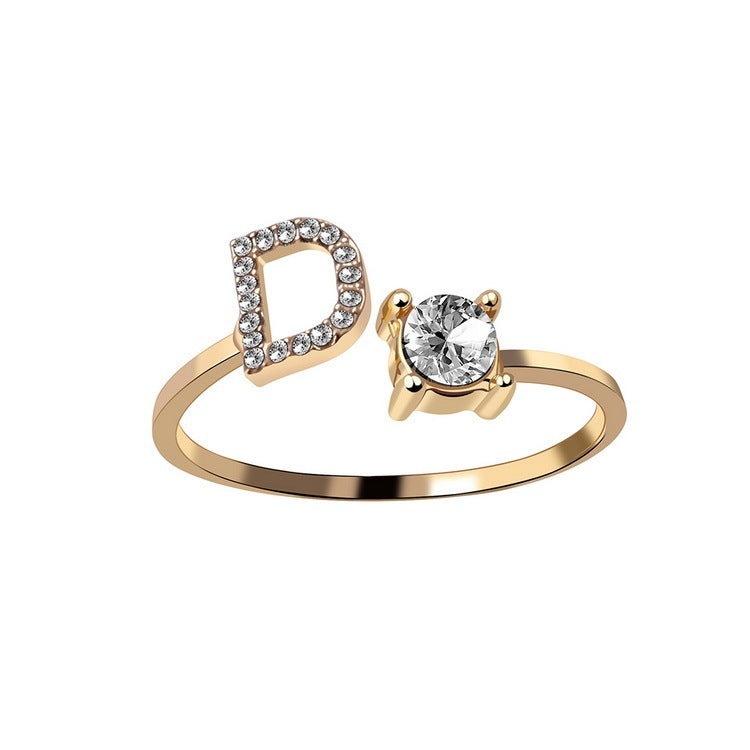 Anillo con Inicial Ajustable · Personal y Elegante