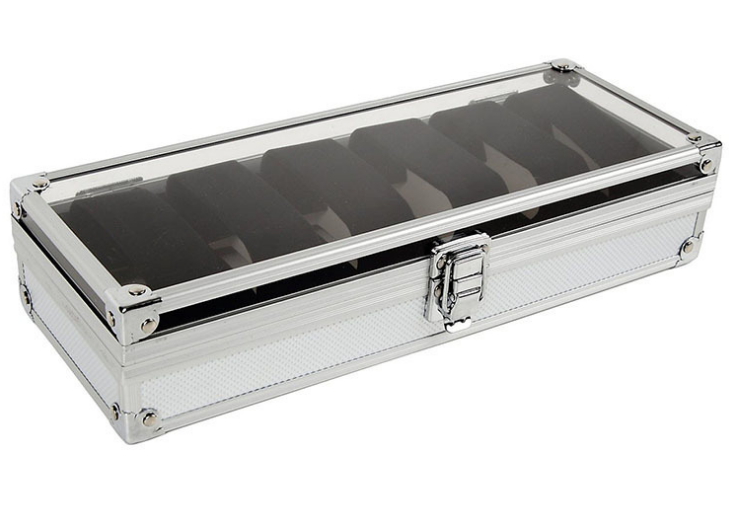 Caja de Aluminio para Relojes y Joyas · De 1 a 12 Huecos