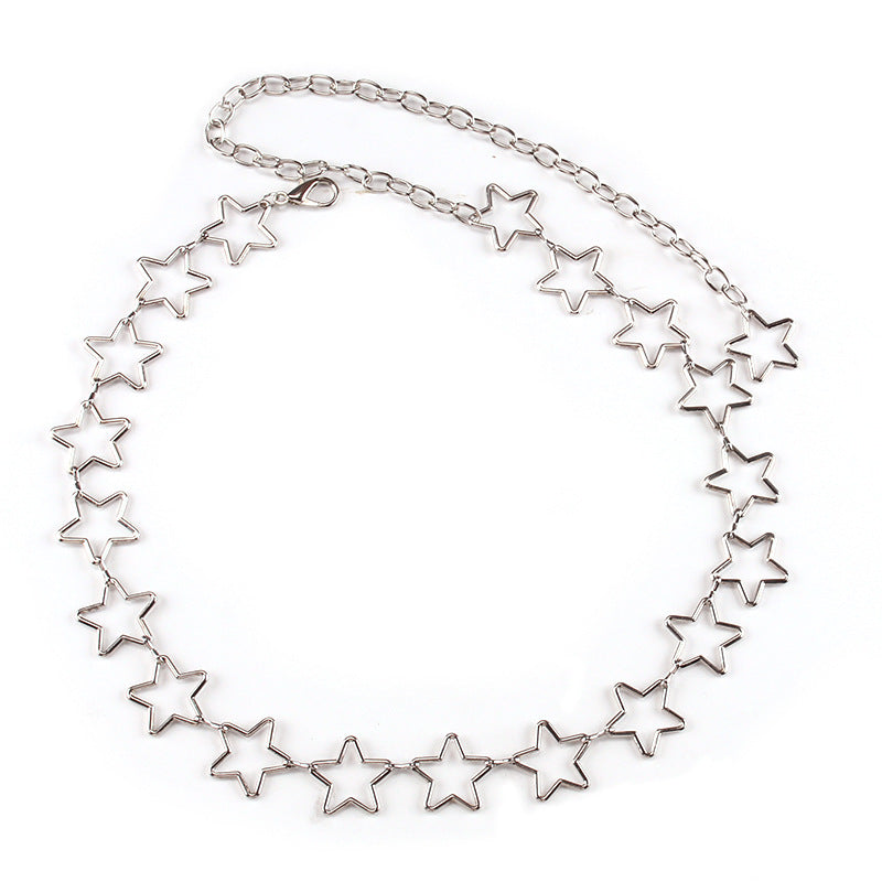 Cadena de Cintura con Estrellas Caladas