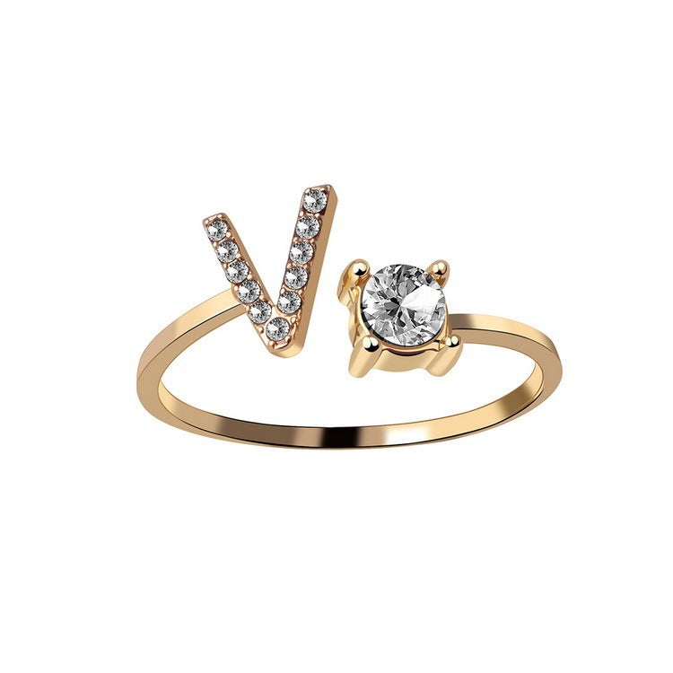 Anillo con Inicial Ajustable · Personal y Elegante