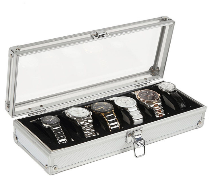 Caja de Aluminio para Relojes y Joyas · De 1 a 12 Huecos