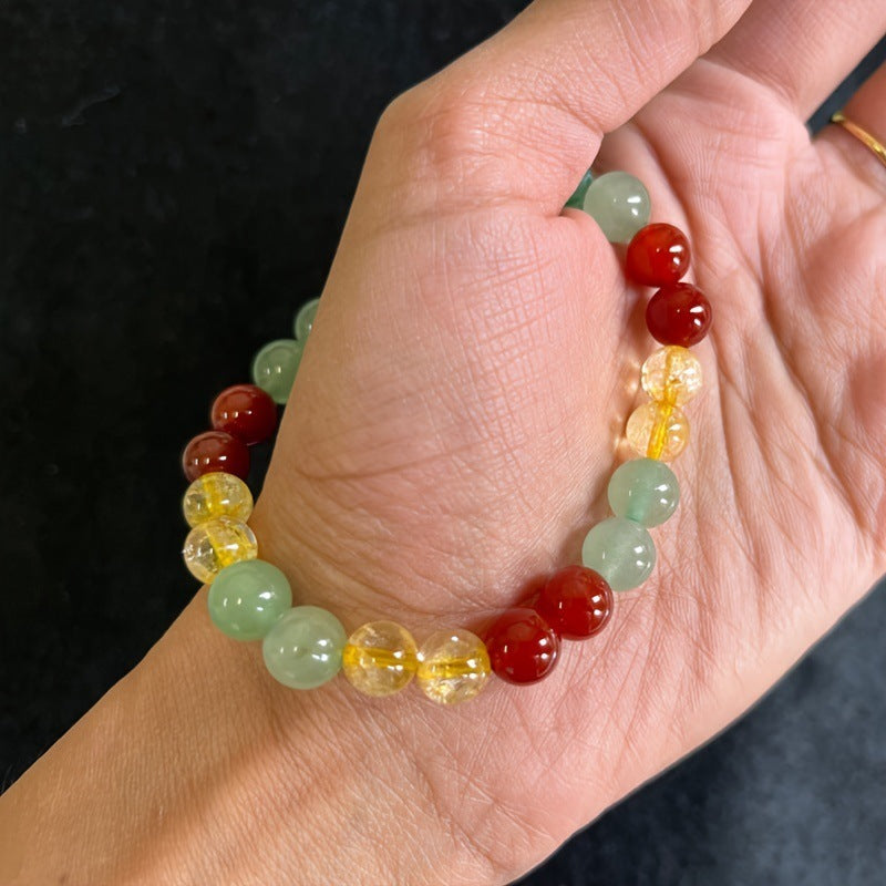 Pulsera de Cuentas de Cristal 8 mm · Multicolor