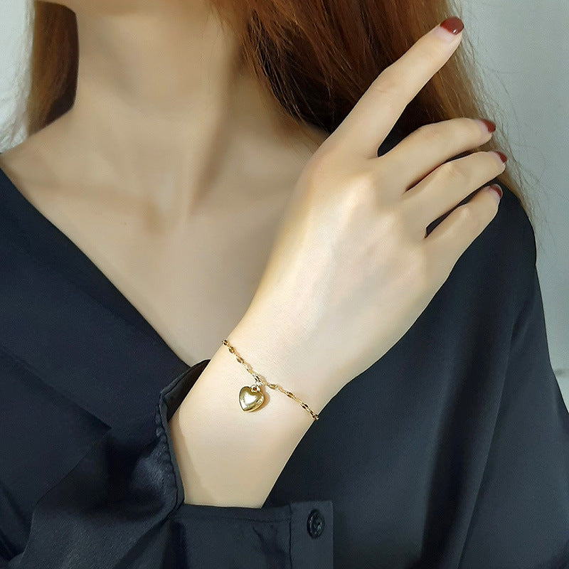 Pulsera Minimalista Dorada · Cadena Serpiente y Perla