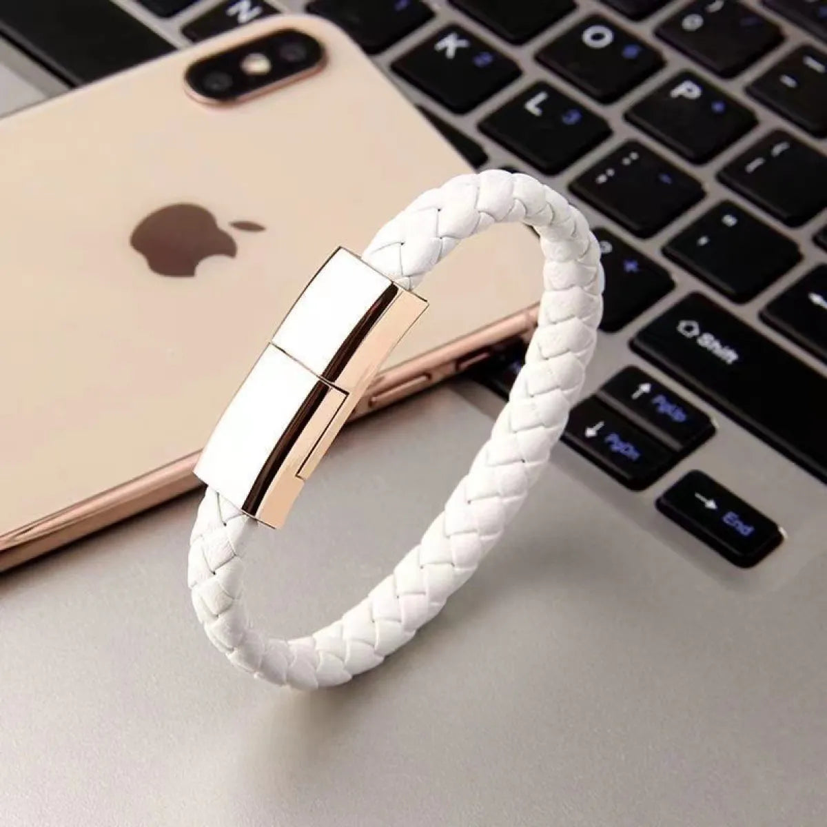 Pulsera Cable de Carga · iPhone, Android y Tipo C