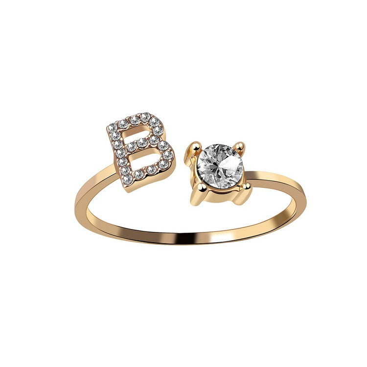 Anillo con Inicial Ajustable · Personal y Elegante