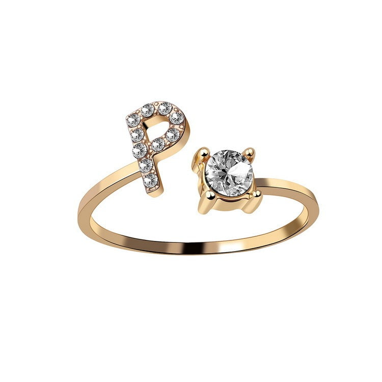 Anillo con Inicial Ajustable · Personal y Elegante