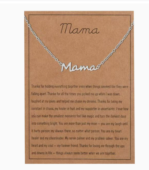 Collar "MAMA" de Plata de Ley 925 · Regalo para Madre