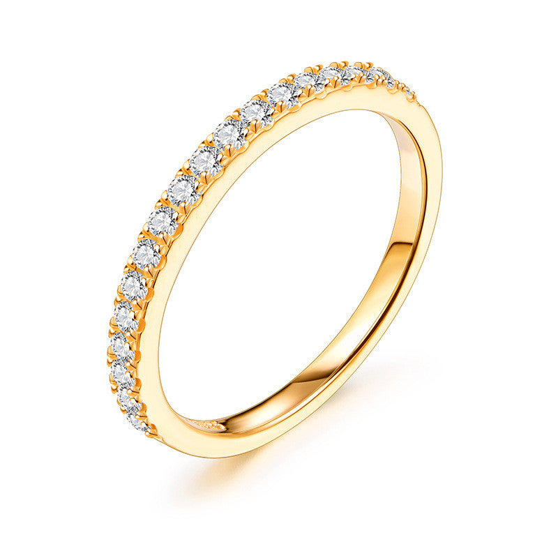 Anillo de Plata de Ley con Moissanita