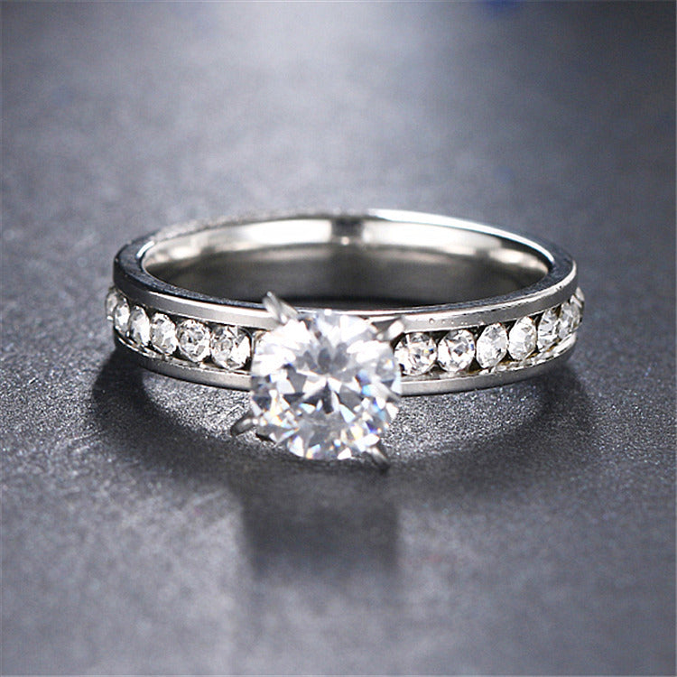 Anillo Geométrico con Brillantes · Platino u Oro Rosa