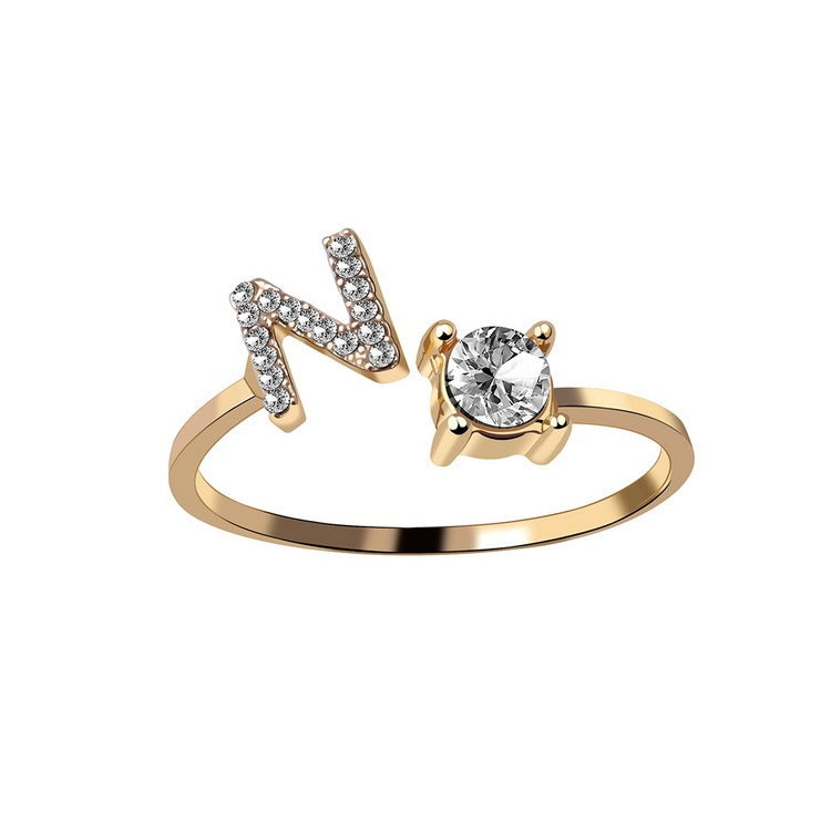 Anillo con Inicial Ajustable · Personal y Elegante