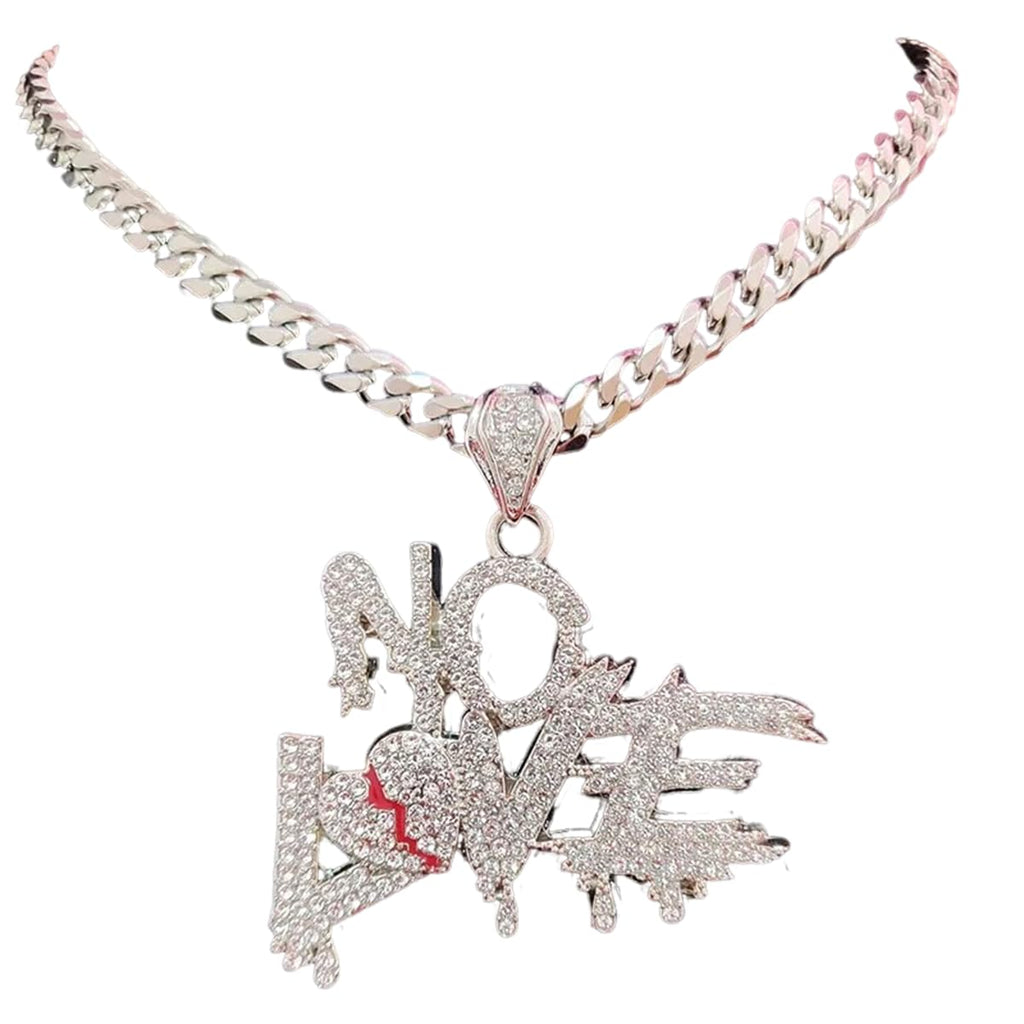 Cadena Cubana Brillante Plateada para Hombre