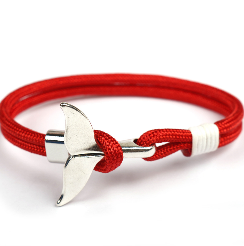 Pulsera Cola de Ballena y Ancla · Cordón Paracord