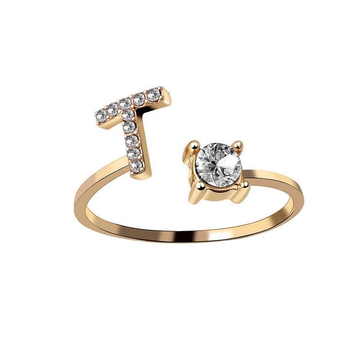 Anillo con Inicial Ajustable · Personal y Elegante