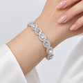 Pulsera Plateada con Cristales Brillantes · Ajustable