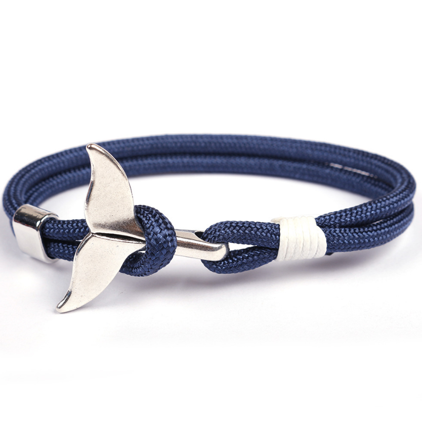 Pulsera Cola de Ballena y Ancla · Cordón Paracord
