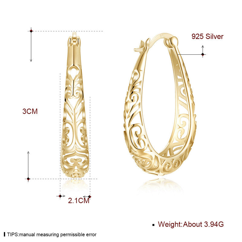 Pendientes Calados de Plata de Ley 925
