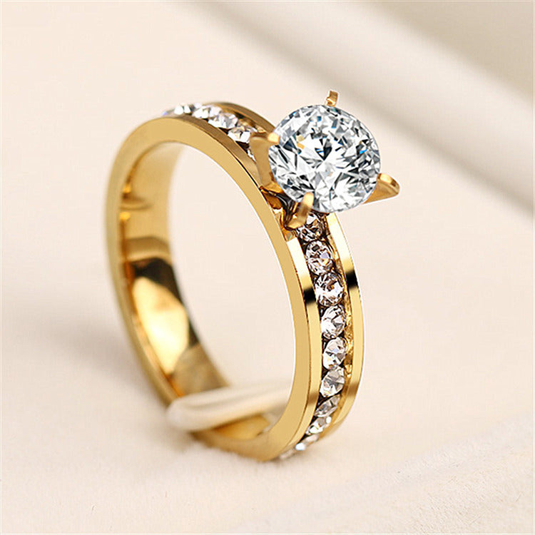 Anillo Geométrico con Brillantes · Platino u Oro Rosa