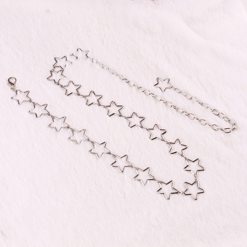 Cadena de Cintura con Estrellas Caladas