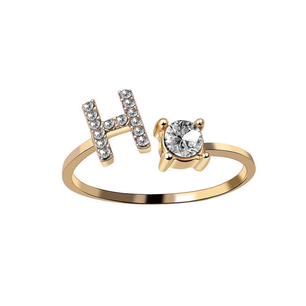 Anillo con Inicial Ajustable · Personal y Elegante