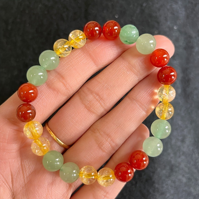 Pulsera de Cuentas de Cristal 8 mm · Multicolor