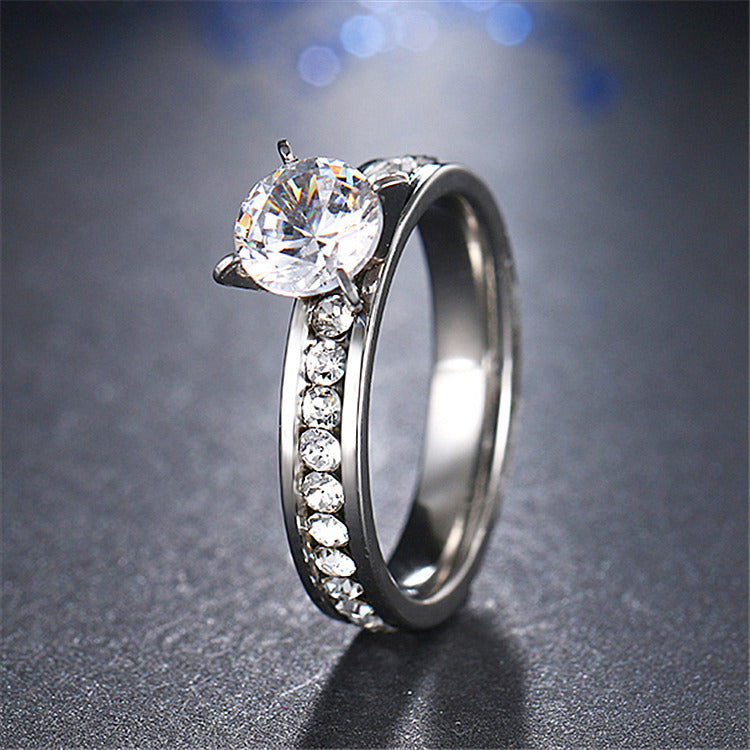 Anillo Geométrico con Brillantes · Platino u Oro Rosa
