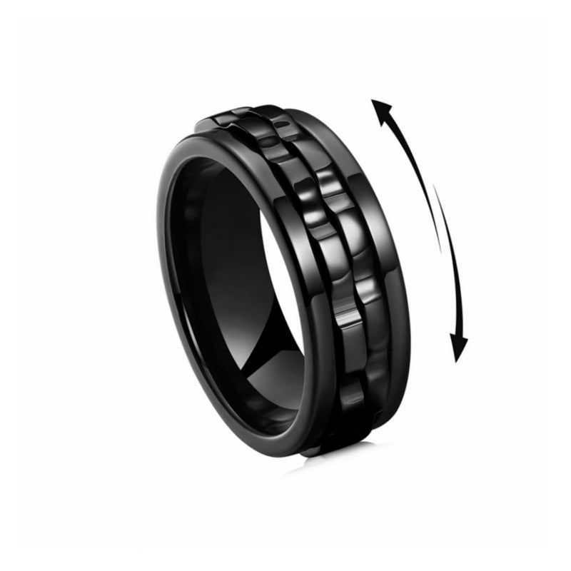 Anillo Giratorio de Titanio para Hombre · 5 Colores