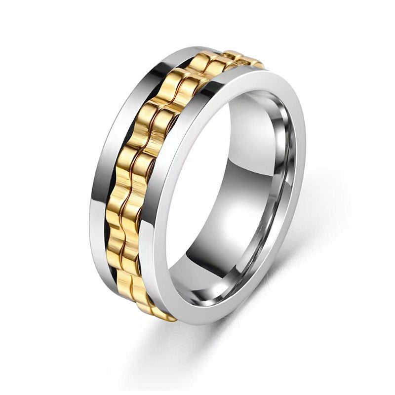 Anillo Giratorio de Titanio para Hombre · 5 Colores