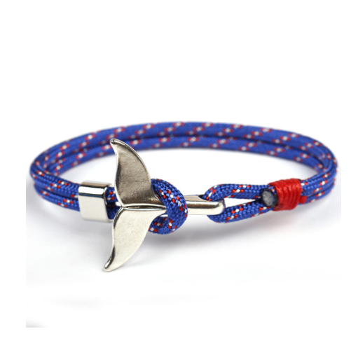 Pulsera Cola de Ballena y Ancla · Cordón Paracord
