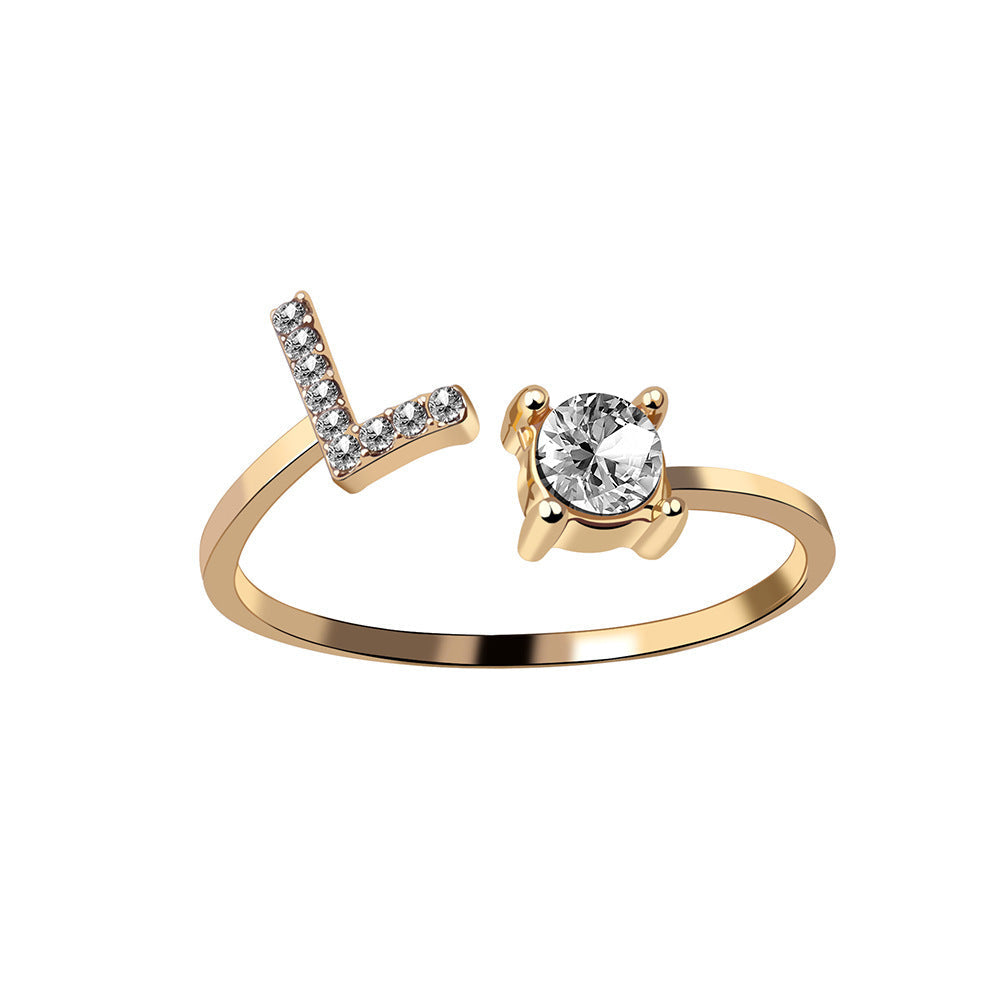 Anillo con Inicial Ajustable · Personal y Elegante